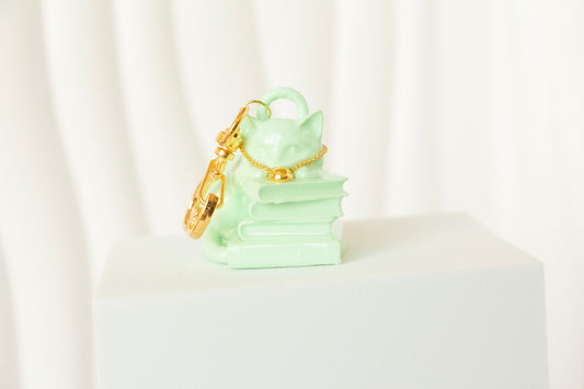 Cat on Books Charm