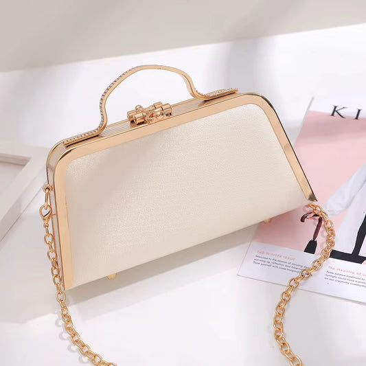 2018 New Korean-Style Trendy Pearl Flower Bag, Dinner , Clutch , Small Banquet , Chain , Women'S Square
