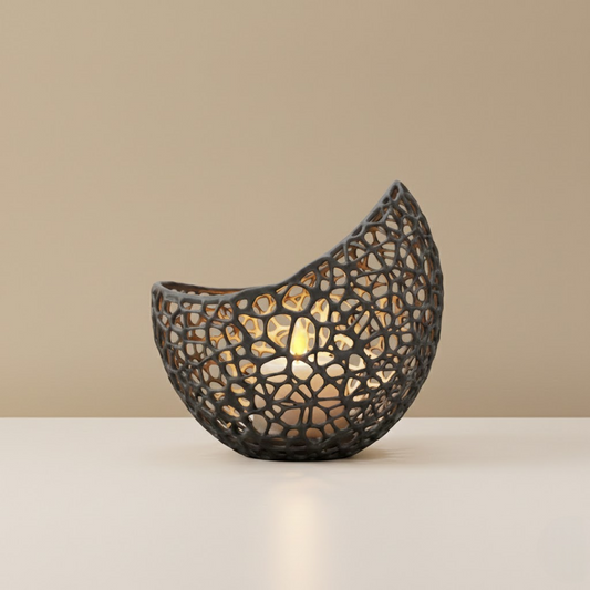 Terra Sculptural Geometric Bowl